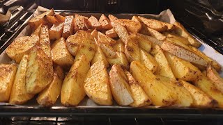 Patate në furrë Baked potatoes Wedges  Vegan [upl. by Zertnom]