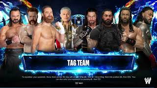 Roman Reigns All Versions in WWE 2K24 VS Team Cody Rhodes Sheamus Sami Zayn Drew McIntyre  Tag Team [upl. by Concepcion]