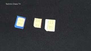 Micro Sim Karte zur Nano Sim Karte für HTC one m8 und iphone 5  Nano Sim Karte selbst machen [upl. by Aneehc]