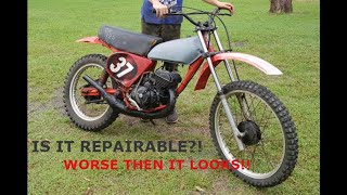 1977 CR125 Elsinore Restoration Part 1 [upl. by Arikahs]