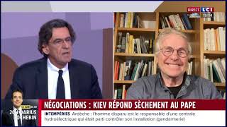 Luc Ferry A propos de la guerre en Ukraine Colère contre Darius Rochebin Journaliste LCI [upl. by Doralynne]