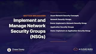 6 Implement and Manage Network Security Groups NSGs chapter6 Section Introduction [upl. by Aihsotal]