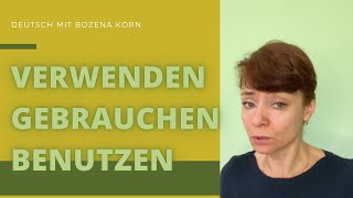 Gebrauchen verwenden benutzen [upl. by Naveb]