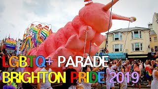 【Full HD】Brighton Pride 2019  LGBTQ Parade in Brighton UK [upl. by Eatnoled]