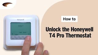 How to Unlock the Honeywell T4 Pro Thermostat [upl. by Koenraad300]