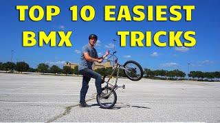 TOP 10 EASY BEGINNER BMX TRICKS 2021 [upl. by Rossi]