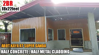 Low Cost Half Cladding House Design Idea  Cement amp Steel Materials [upl. by Yanat369]