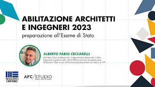 Esame abilitazione Architetti e Ingegneri 2023 come e cosa studiare per la seconda sessione [upl. by Ytsirt450]