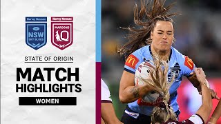 New South Wales Sky Blues v Queensland Maroons  Match Highlights  Women’s State of Origin 2022 [upl. by Lashond349]