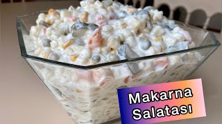 5 DAKİKADA HAZIR OLAN LEZZETLİ MAKARNA SALATASI🙌🏻Makarna Salatası Nasıl YapılırAmerikan Salatası [upl. by Gilda]