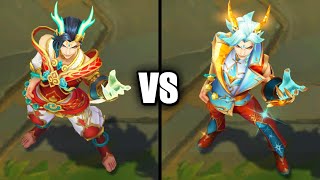 Heavenscale Ezreal vs Prestige Heavenscale Ezreal Skins Comparison League of Legends [upl. by Georges23]