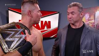 The Miz complains to Shane McMahon because he says he has to be the WWE Champion Full Segment [upl. by Biondo]