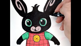 Cómo Dibujar a Bing el Conejo Negro  ¡Tutorial de Dibujo Fácil para Niños [upl. by Nawak]