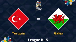 AO VIVO  Turquia X Gales   UEFA Nations League   League B  5 [upl. by Admama]