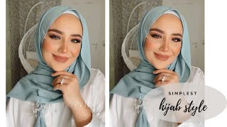 Simplest easiest hijab style eid hijab style kolay sal bagalama modeli [upl. by Nica]