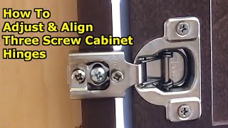 How to Adjust 3 Screw Hidden Hinges to Align Cabinet Doors [upl. by Neyu]