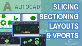 AutoCAD 3D Tutorial Tagalog  Slicing Sectioning Layouts amp Vports [upl. by Ultun]