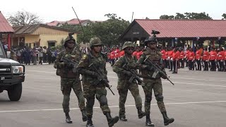 GHANA ARMÉD F0RCES HISTORIC ALLFEMALE PARADE TO CELEBRATE 60 YEARS FEMALE MILITARY SERVICE HELD [upl. by Aicyle]