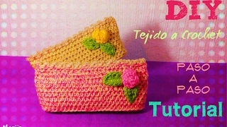 NECESER TEJIDO A CROCHET PASO A PASO EN ESPAÑOL CON BOTON DE ROSA  TUTORIAL PASO A PASO [upl. by Ahsaeyt]