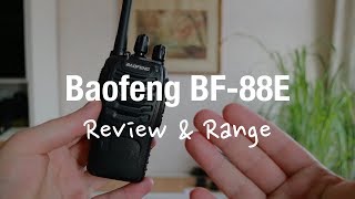 Baofeng BF88e PMR Two Way Radio Review and Range Test [upl. by Ronoh917]