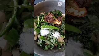 Kosu Michinga Leaves Khar Recipe shortsfeed [upl. by Ulla678]