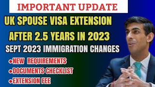 UK 2023 Latest Update Uk Spouse Visa Extension After 25 years Sep 2023 New Immigration Rules [upl. by Parsaye]