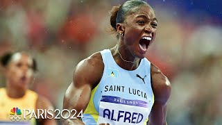 How Julien Alfred shocked ShaCarri Richardson and made Saint Lucian Olympic history  NBC Sports [upl. by Brotherson]