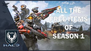 The FREE Items of Season 1  Halo Infinite [upl. by Aglo]