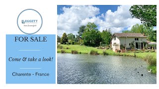 Property for sale with small lake in ExideuilsurVienne Charente France [upl. by Erasme487]