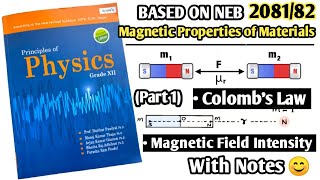 Magnetic Properties of Materials Coulomb’s LawMagnetic Field Intensity  Class 12 Physics NEB [upl. by Droffats709]