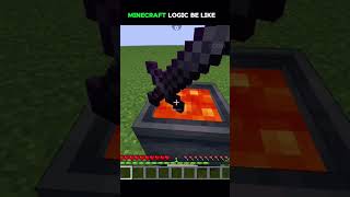 Minecraft logic be like shorts youtubeshorts [upl. by Drusy240]