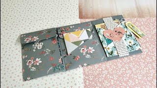 One Sheet Wonder  12x12 Paper  TriFold Folio with Multi Pockets  TUTORIAL [upl. by Serafina]