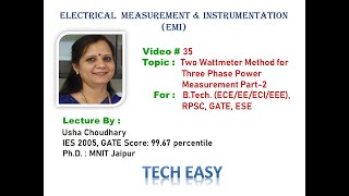 Video 35 EMI Analog Instruments Two Wattmeter Method for Three Phase Power Measurement Part2 [upl. by Aivartal811]