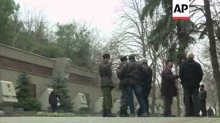 Scenes from Russian naval base proRussian militia reacts to turmoil [upl. by Annayd883]