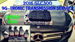 2016 GLC300 9GTRONIC Transmission Service  GLC300 Transmission Fluid and Filter Replacement [upl. by Rednaeel]