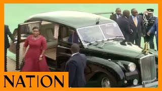 Governor Sakaja arrives at Uhuru Gardens in a vintage Vanden Plas Princess [upl. by Damali]