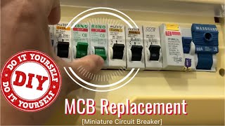 How to Replace Home MCB  Broken Miniature Circuit Breaker Replacement DIY [upl. by Are]