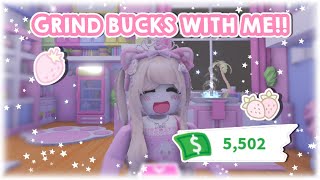 adopt me grind bucks with me🌸roblox adopt me [upl. by Happ]