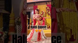 Bride’s surprise dance for the groom 💃🥰🫶  Haldi dance performance wedding haldiceremony bride [upl. by Wehttan]