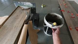 Tile like a PRO How to use a tiling TROWEL for FLOOR TILING [upl. by Hadlee]