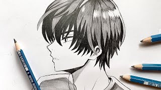 How to Draw SIDE VIEW Anime Boy Anime Drawing Tutorial [upl. by Ken]