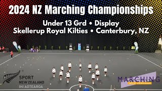 Skellerup Royal Kilties  Under 13s  Display Team  2024 NZ Marching Championships [upl. by Yatnod]