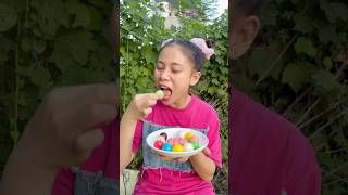 Eating candy that sticks to your hands  Simple but useful tip bushcraft survival outdoors [upl. by Geffner]