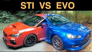 Subaru WRX STI vs Mitsubishi EVO X  Which AWD Sedan Is Best [upl. by Ardolino]