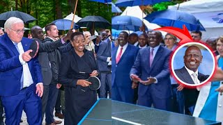 PRESIDENT WILLIAM RUTO BEATS GERMANY PRIME MINISTER MERCILESSLY AT A TABLE TENNIS GAME [upl. by Niknar]