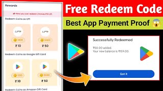 How To Get Free Redeem Code App  Free Redeem Code App  Free Redeem Code  Redeem Code New App [upl. by Albers]