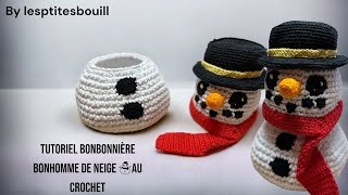 comment faire un bonhomme de neige bonbonnière [upl. by Oemac]