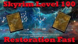 Skyrim  Level 100 Restoration Fast [upl. by Wolfy433]