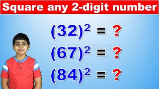 Learn to Square any 2 digit number I Math Tricks and Tips [upl. by Zaragoza]