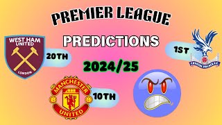 Premier league predictions 202425 [upl. by Joses80]